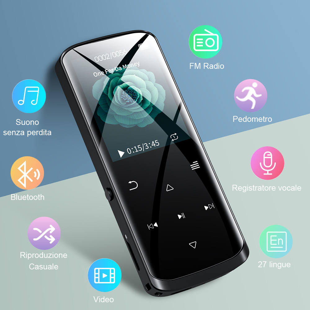 RUIZU MP3 Player with Bluetooth 5.3, 8GB Portable Ghana