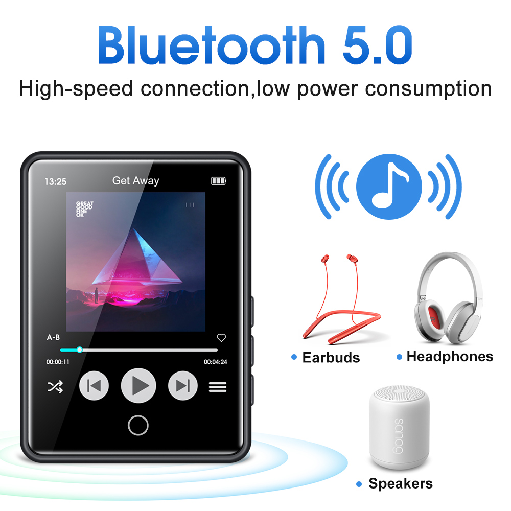 M17-RUIZU-MP3 Player, Sports MP3 Player, Bluetooth MP3 Player, Clip-on